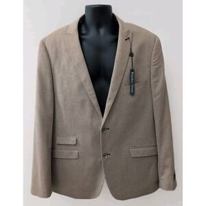 Paisley & Gray Mens Peak‎ Slim Fit Asian Bird Lined Blazer Size 46R Beige NWT